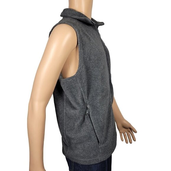 Columbia Women's Dark Grey Fleece Full Zip Vest with Pockets Size XL - Picture 5 of 10